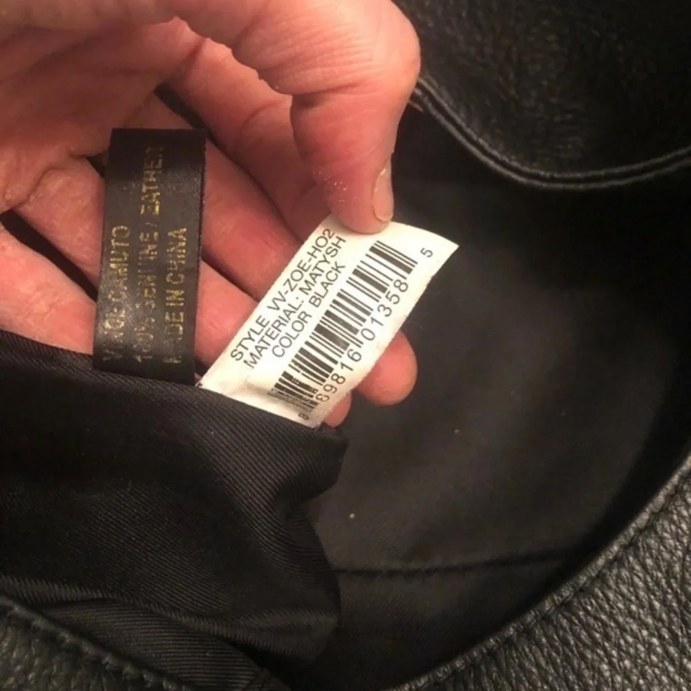 Vince camuto black leather Zoe hobo expandable bag